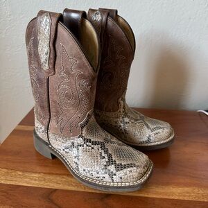 Cody James Boys Cowboy Boots Square Toe Snakeskin | Size 11